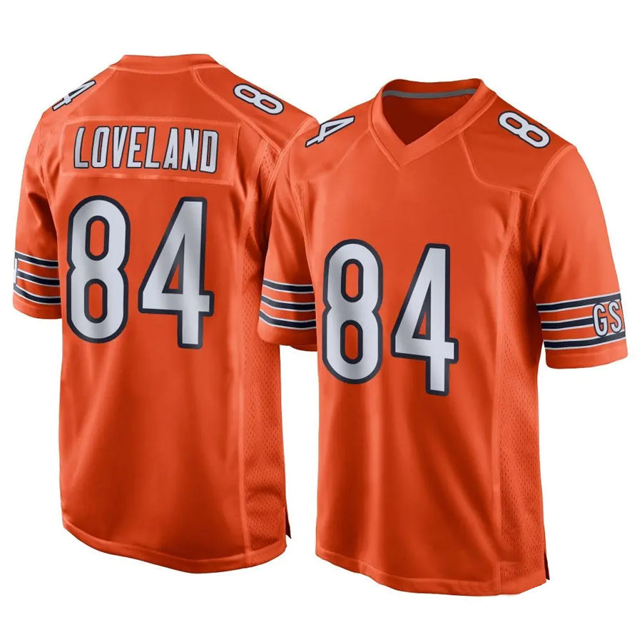 Pouc C.Bears #84 Colston Loveland Player Orange Home Game Stitched Jerseys