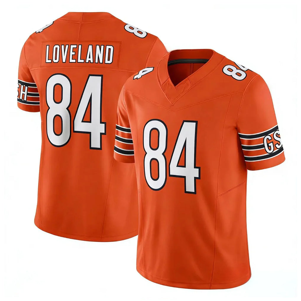 Pouc C.Bears #84 Colston Loveland Player Orange Vapor F.U.S.E. Limited Home Game Stitched Jerseys