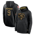 Pouc C.Bears #9 Jim McMahon Player Black Salute to Service Pullover Hoodies Limited Stitched Jerseys