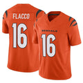 Pouc C.Bengals #16 Joe Flacco Player Orange Vapor F.U.S.E. Limited Home Game Stitched Jerseys
