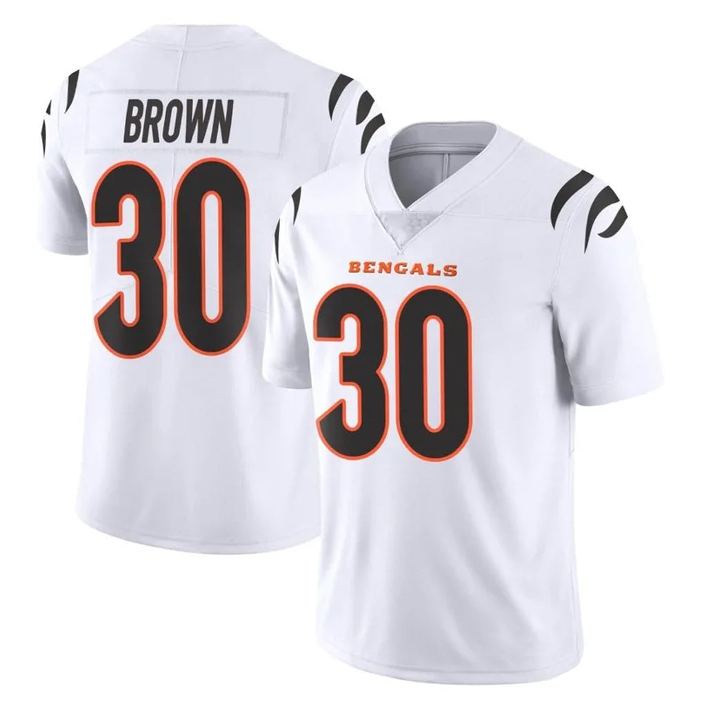 Pouc C.Bengals #30 Chase Brown Player White Vapor Untouchable Limited Home Game Stitched Jerseys
