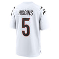 Pouc C.Bengals #5 Tee Higgins Player White Home Game Stitched Jerseys