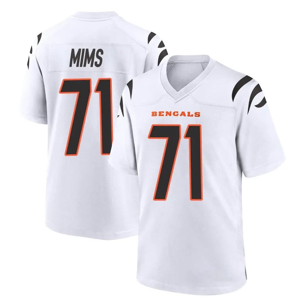 Pouc C.Bengals #71 Amarius Mims Player White Home Game Stitched Jerseys