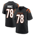 Pouc C.Bengals #78 Anthony Munoz Player Black Home Game Stitched Jerseys