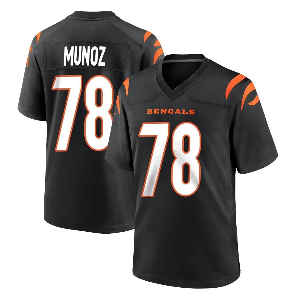 Pouc C.Bengals #78 Anthony Munoz Player Black Home Game Stitched Jerseys