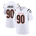 Pouc C.Bengals #90 Kris Jenkins Jr Player White Home Game Stitched Jerseys
