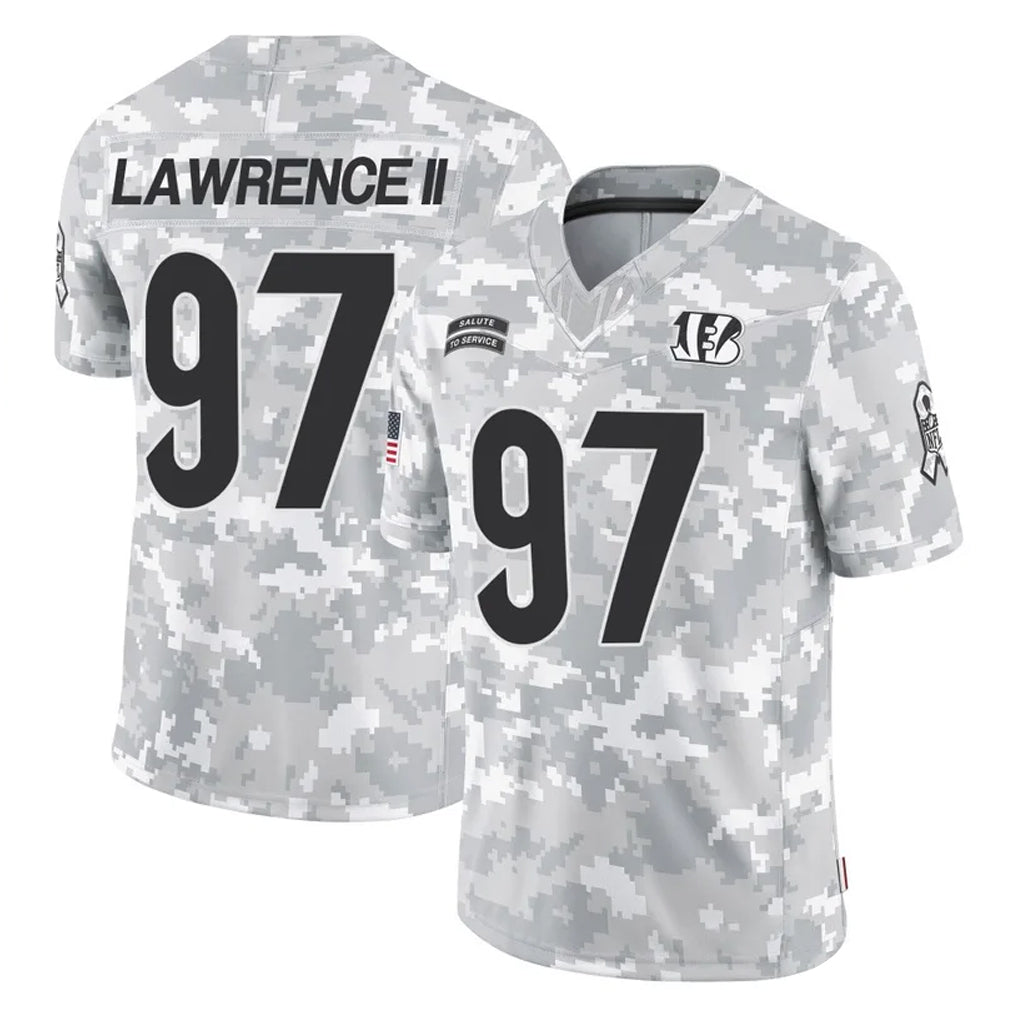 Pouc C.Bengals #97 Dexter Lawrence II Player Arctic Camo Salute to Service Limited Stitched Jerseys