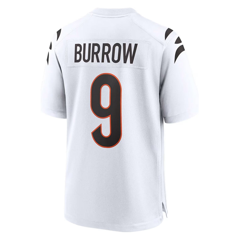 Pouc C.Bengals #9 Joe Burrow Player White Home Game Stitched Jerseys