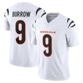 Pouc C.Bengals #9 Joe Burrow Player White Vapor F.U.S.E. Limited Home Game Stitched Jerseys