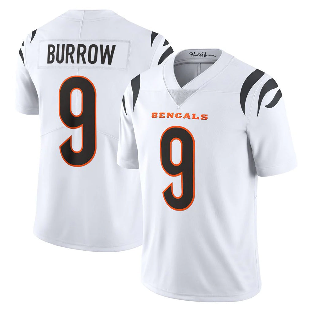 Pouc C.Bengals #9 Joe Burrow Player White Vapor Untouchable Limited Home Game Stitched Jerseys