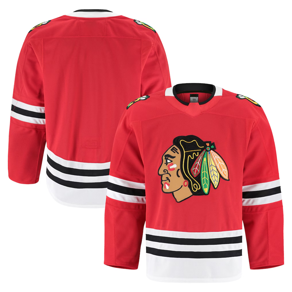 Pouc C.Blackhawks Red Home Authentic Pro Jerseys