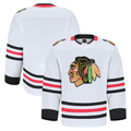 Pouc C.Blackhawks White Away Authentic Pro Jerseys
