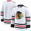 Pouc C.Blackhawks White Away Premium Jerseys