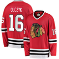Pouc C.Blackhawks #16 Eddie Olczyk Red Premier Breakaway Retired Player Jerseys