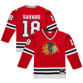 Pouc C.Blackhawks #18 Denis Savard Scarlet 1980-81 Power Play Jerseys