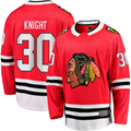 Pouc C.Blackhawks #30 Spencer Knight Red Home Breakaway Jerseys