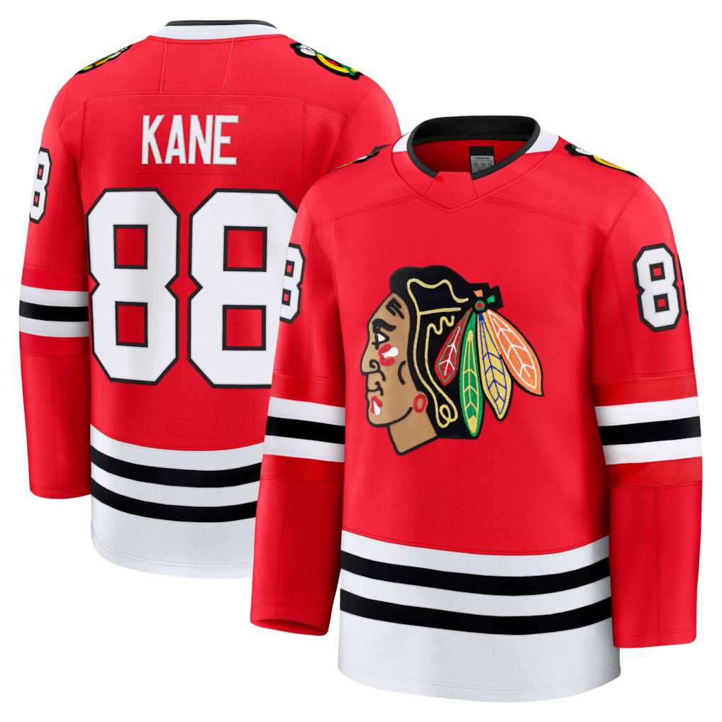 Pouc C.Blackhawks #88 Patrick Kane Red Premium Jerseys