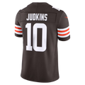 Pouc C.Browns #10 Quinshon Judkins Brown Team Vapor F.U.S.E. Stitched Limited Jerseys