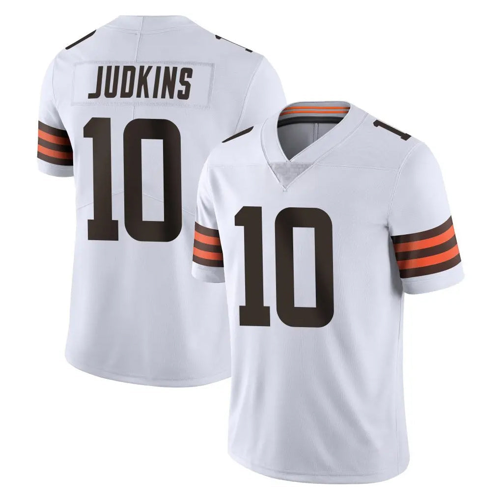 Pouc C.Browns #10 Quinshon Judkins Player White Vapor Untouchable Limited Home Game Stitched Jerseys