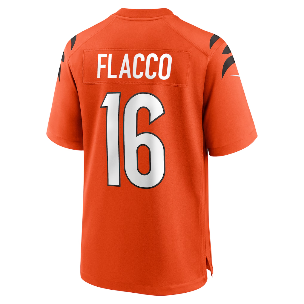 Pouc C.Bengals #16 Bengals Joe Flacco Orange Alternate Game Stitched Jerseys