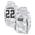 Pouc C.Browns #22 Dylan Sampson Player Arctic Camo Salute to Service Hoodies Limited Game Stitched Jerseys