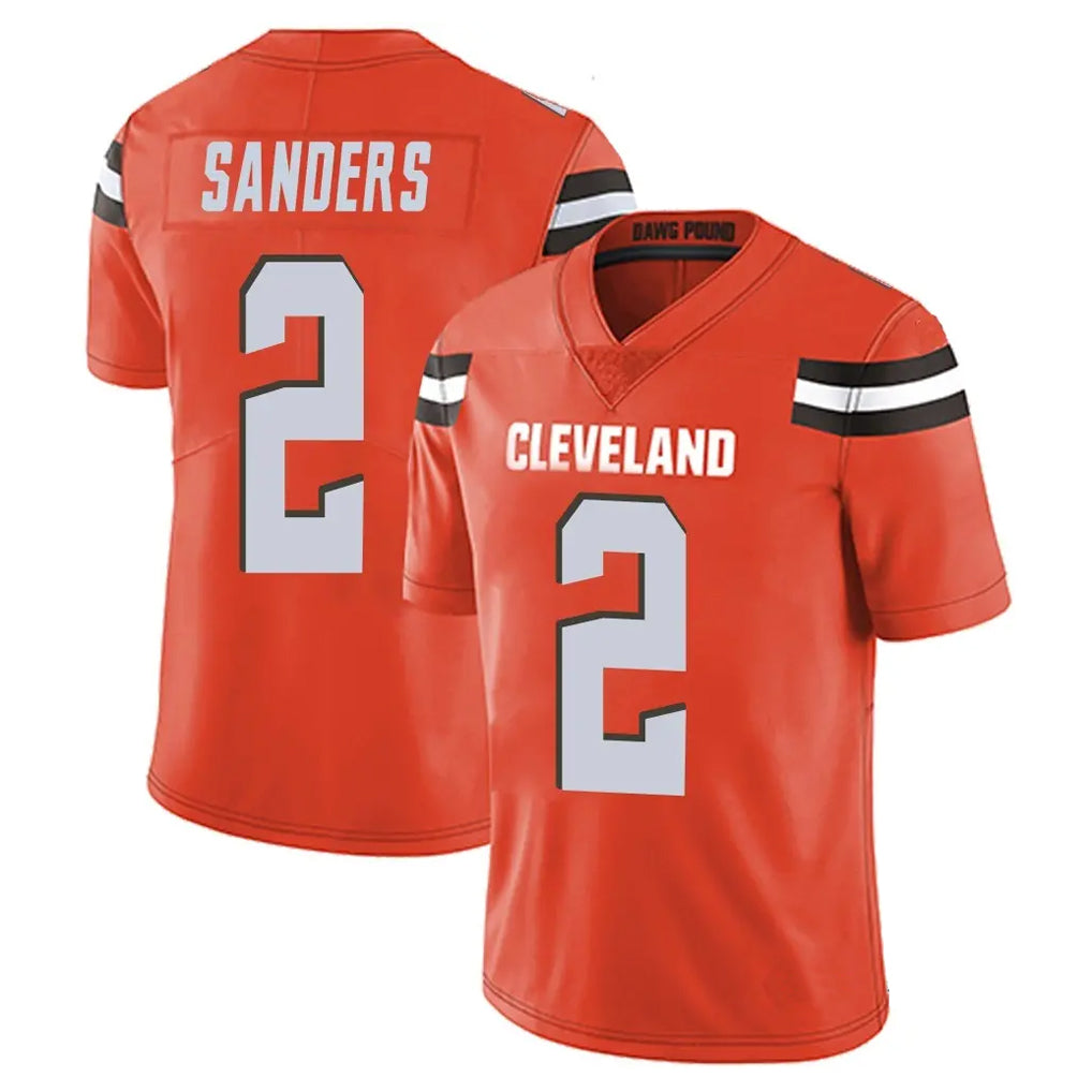 Pouc C.Browns #2 Shedeur Sanders Player Orange Alternate Vapor Untouchable Limited Home Game Stitched Jerseys