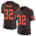 Pouc C.Browns #32 Jim Brown Player Brown Limited Vapor F.U.S.E. Alternate Game Stitched Jerseys