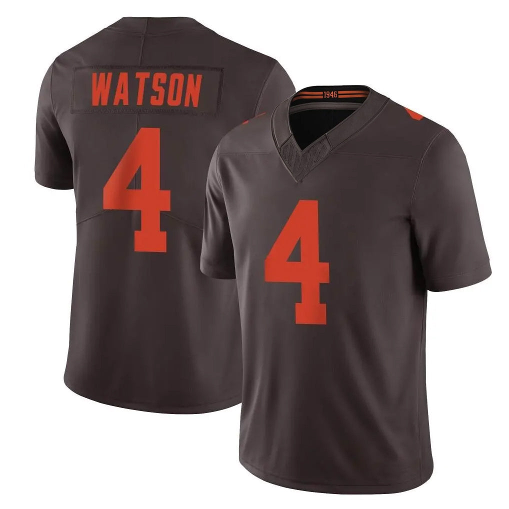 Pouc C.Browns #4 Deshaun Watson Player Brown Limited Vapor F.U.S.E. Alternate Game Stitched Jerseys