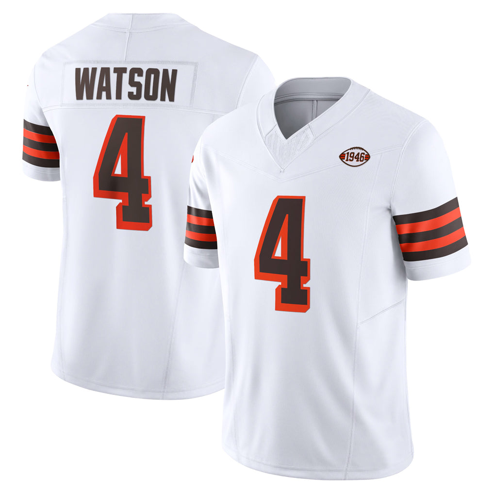 Pouc C.Browns #4 Deshaun Watson Player White Limited Vapor F.U.S.E. Alternate Game Stitched Jerseys