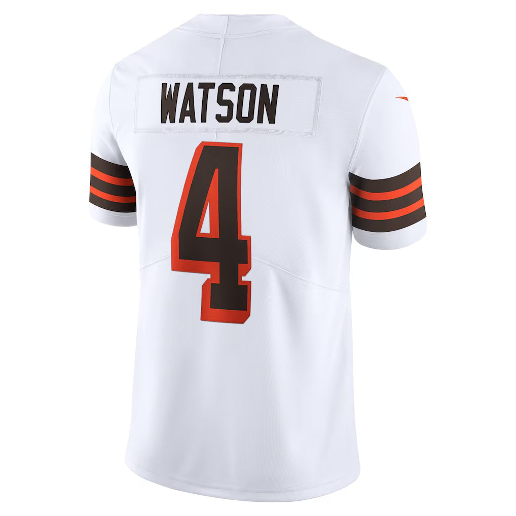 Pouc C.Browns #4 Deshaun Watson White 2021 Alternate Vapor Limited Stitched Jerseys