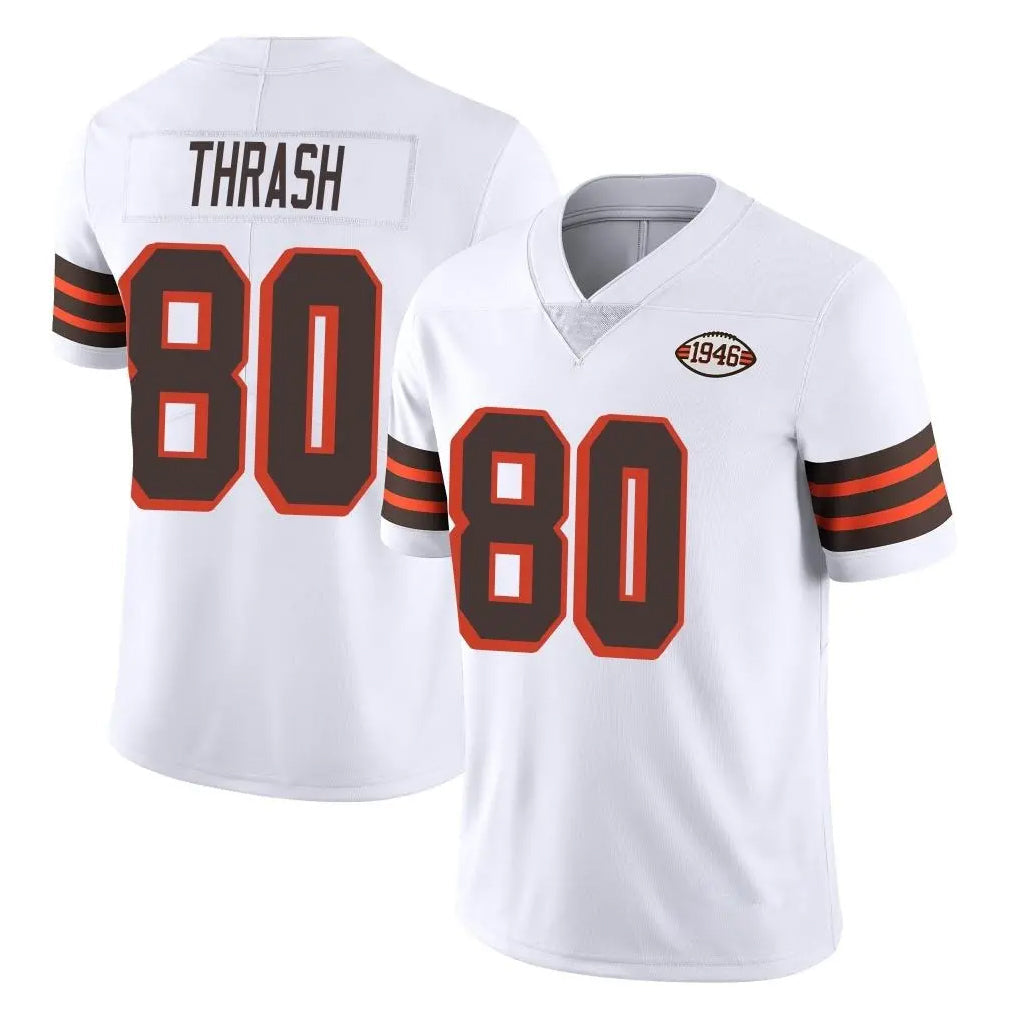 Pouc C.Browns #80 Jamari Thrash Player White Limited  Vapor 1946 Collection Alternate Game Stitched Jerseys
