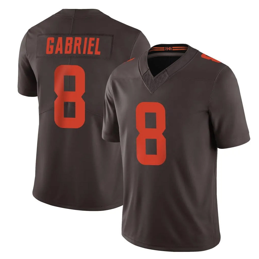 Pouc C.Browns #8 Dillon Gabriel Player Brown Limited Vapor F.U.S.E. Alternate Game Stitched Jerseys