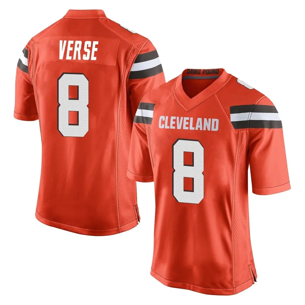 Pouc C.Browns #8 Jared Verse Player Orange Home Game Stitched Jerseys