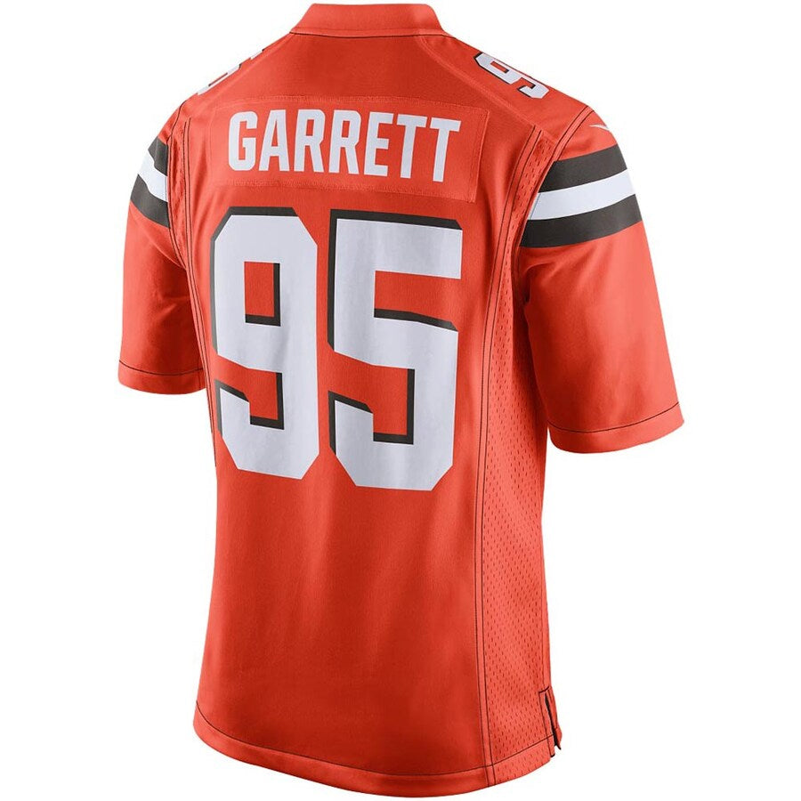 Pouc C.Browns #95 Myles Garrett Player Orange Game  Stitched Jerseys
