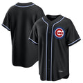 Pouc C.Cubs Black Home Game Blank Player Stitched Jerseys