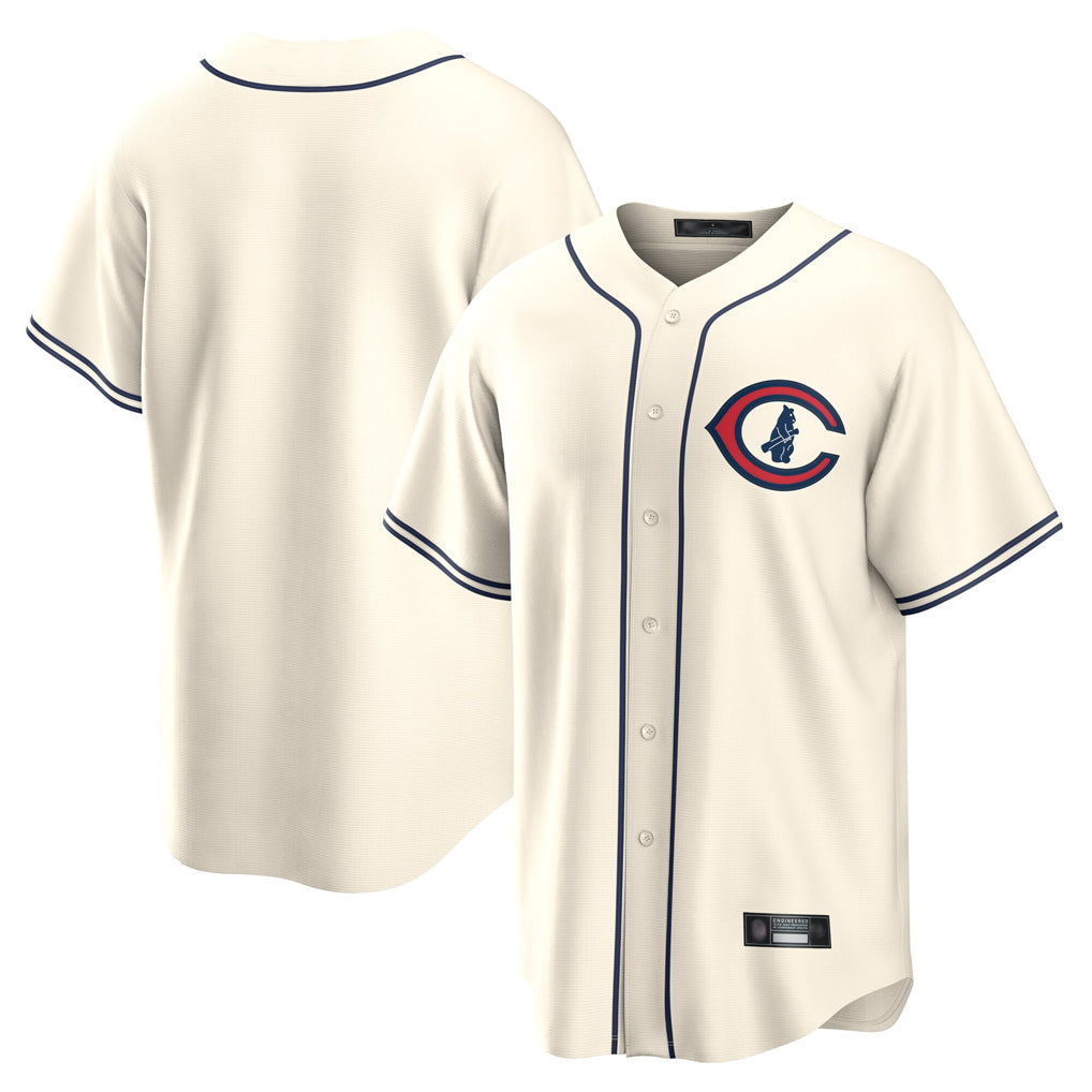 Pouc C.Cubs Cream Field of Dreams Home Game Blank Player Stitched Jerseys