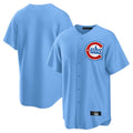 Pouc C.Cubs Light Blue Home Game Blank Player Stitched Jerseys