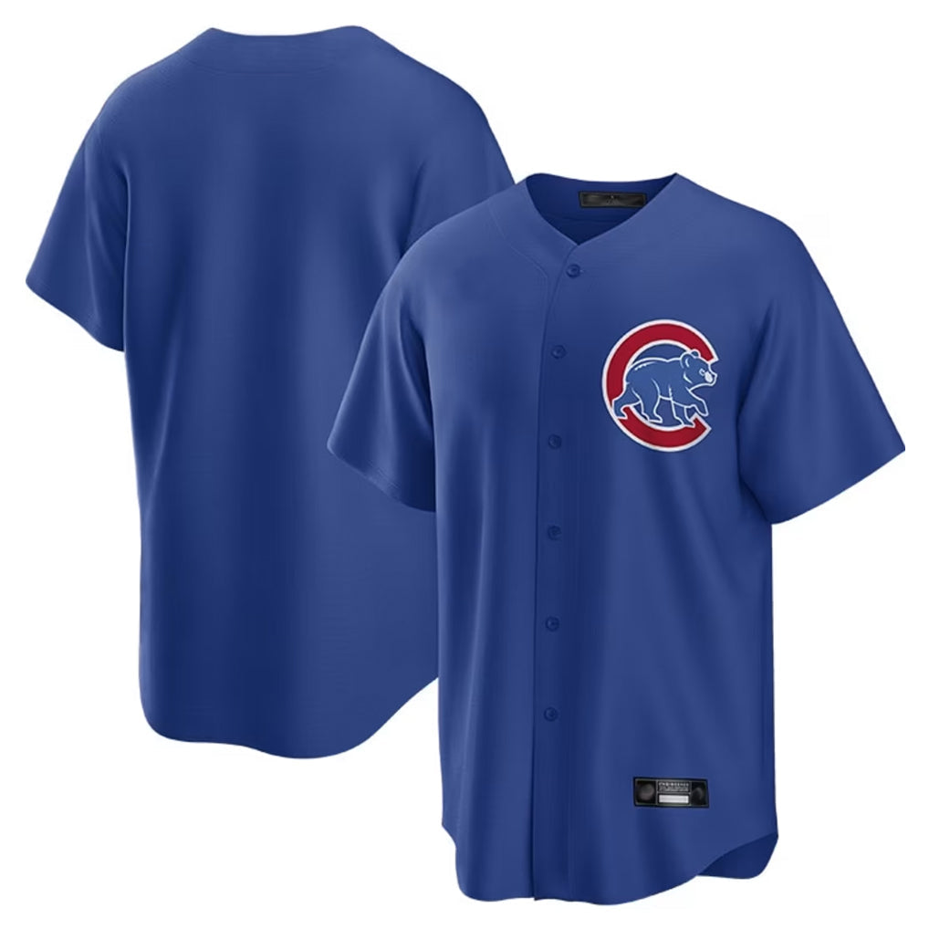 Pouc C.Cubs Royal Home Game Blank Player Stitched Jerseys