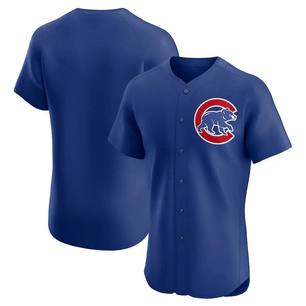 Pouc C.Cubs Royal Limited Elite Home Game Blank Player Stitched Jerseys