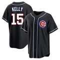 Pouc C.Cubs #15 Carson Kelly Player Black Fashion Out Game Stitched Jerseys