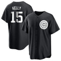 Pouc C.Cubs #15 Carson Kelly Player Black Game Stitched Jerseys