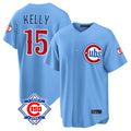Pouc C.Cubs #15 Carson Kelly Player Light Blue 150th Anniversary Home Game Stitched Jerseys