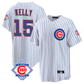 Pouc C.Cubs #15 Carson Kelly Player White 150th Anniversary Home Game Stitched Jerseys