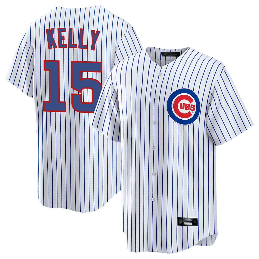 Pouc C.Cubs #15 Carson Kelly Player White Game Home Stitched Jerseys