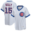 Pouc C.Cubs #15 Carson Kelly Player White T-shirt Cooperstown Collection Limited Stitched Jerseys