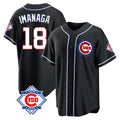 Pouc C.Cubs #18 Shota Imanaga Player Black Fashion Out 150th Anniversary Game Stitched Jerseys