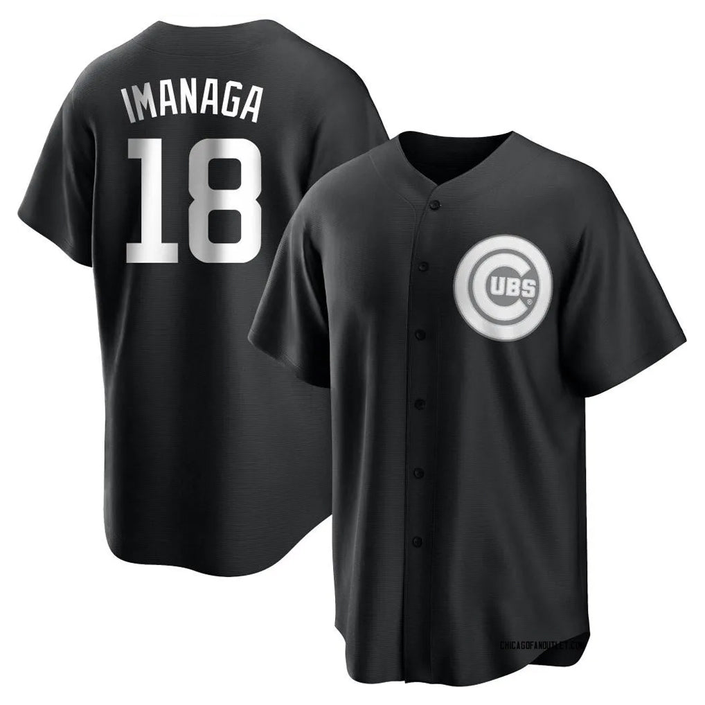 Pouc C.Cubs #18 Shota Imanaga Player Black Game Stitched Jerseys