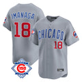 Pouc C.Cubs #18 Shota Imanaga Player Gray Road 150th Anniversary Limited Home Stitched Jerseys
