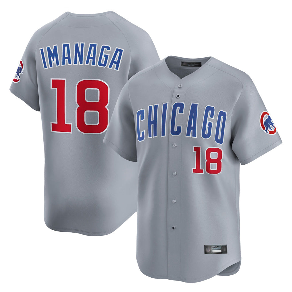 Pouc C.Cubs #18 Shota Imanaga Player Gray Road Limited Home Stitched Jerseys