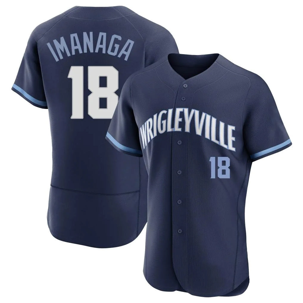 Pouc C.Cubs #18 Shota Imanaga Player Navy City Connect Limited Elite Home Stitched Jerseys